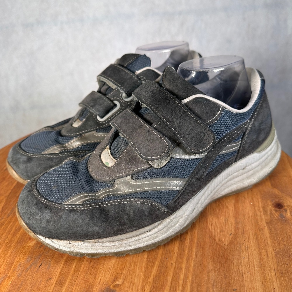 SAS Maverick Sneakers Mens Size 11 Grey Navy Good Hook Loop Walking Shoes